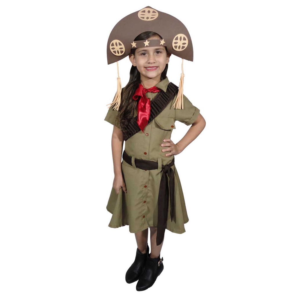 Fantasia Cangaceira Vestido Infantil + Chapéu
