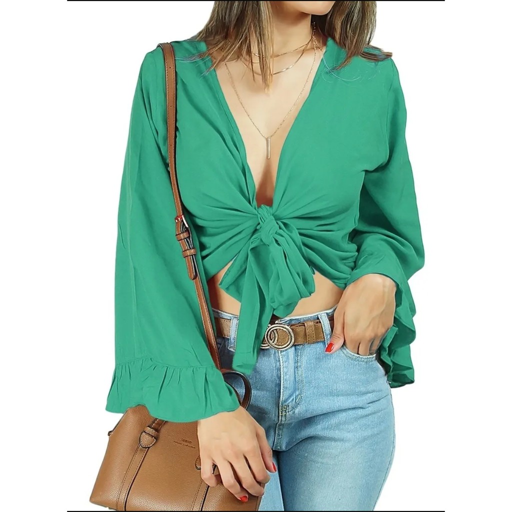 Blusa Corta De Amarrar