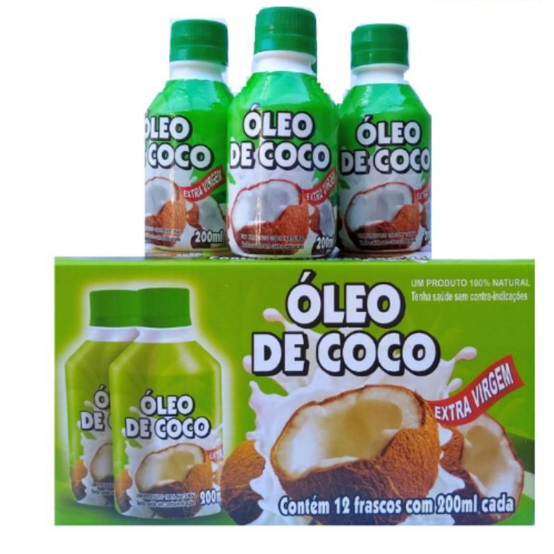 óleo de coco extra virgem 200 ML natural 1 unidade. | Shopee Brasil