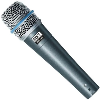 Microfone Profissional Mxt BTM-57A Com Cachimbo Estojo e Cabo 4.5 metros - Para Igrejas Shows Palestras Palco - Qualidade