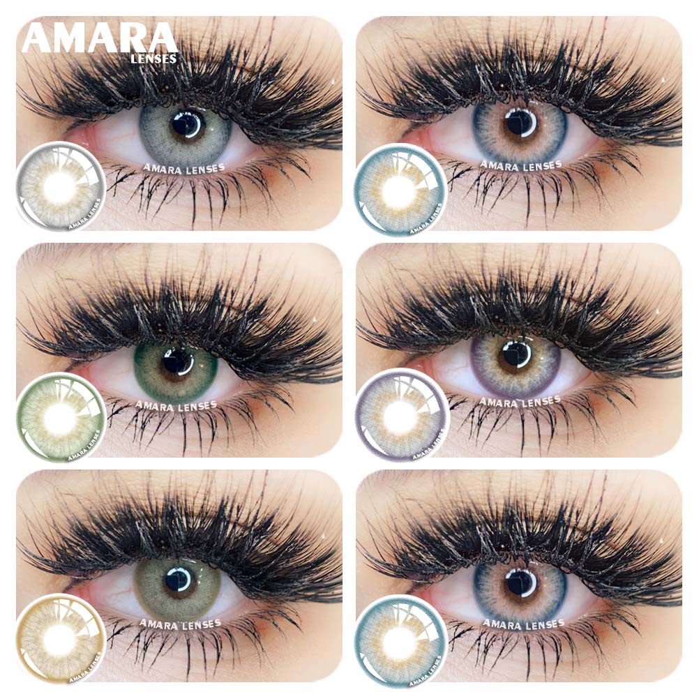 2 Pçs / Par Lentes De Contato Colorida Aparência Natural Uso Anual Para Maquiagem Dos Olhos Lentes De Contato Verdes