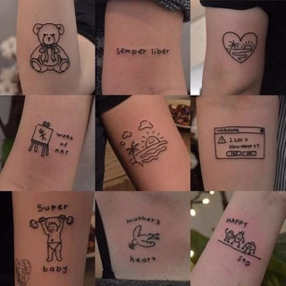 【 MEET Magic Tattoo 】 4cm X 6cm Temporário À Prova D'água Autocolante Tatuagem Temporária Dura Até 15 Dias