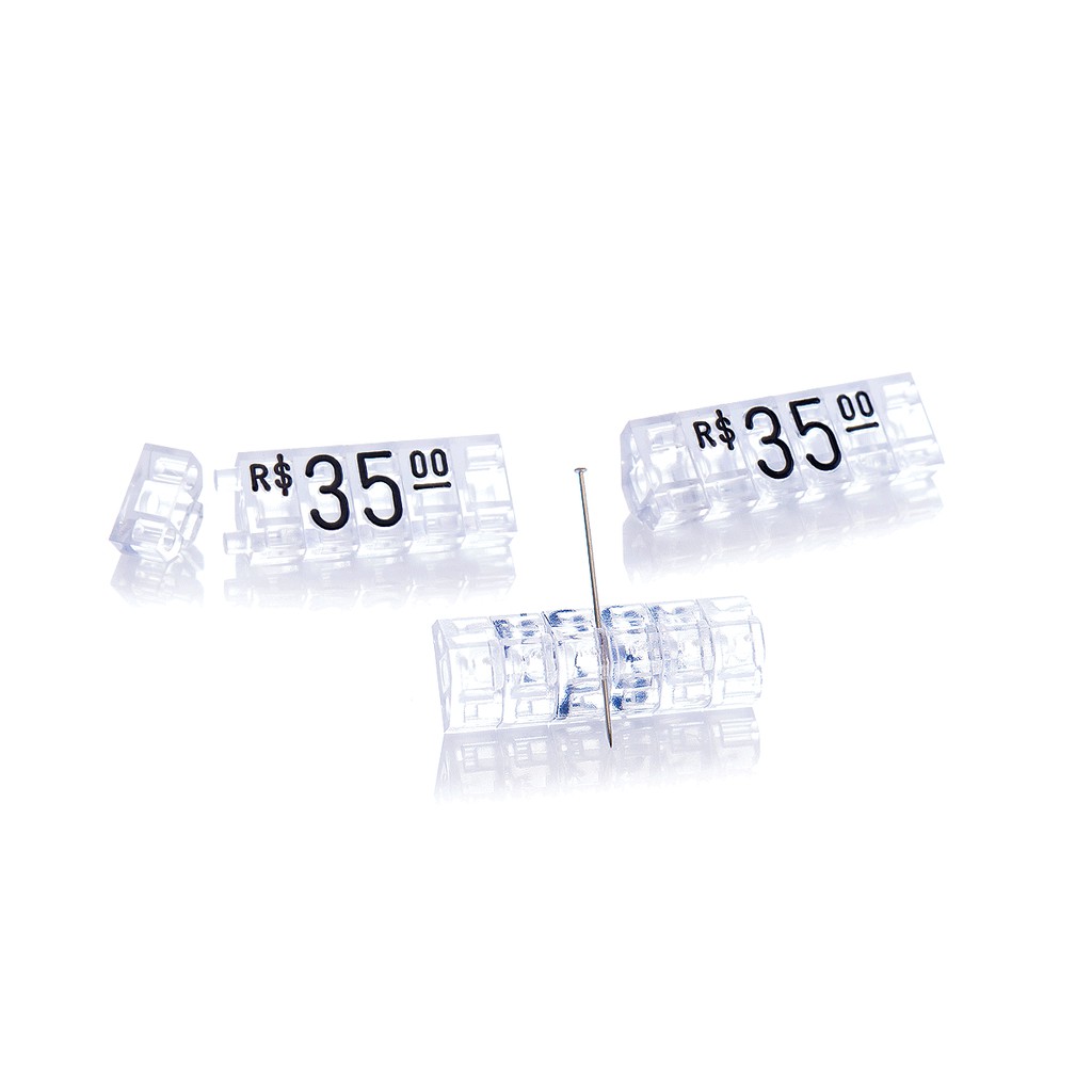 Kit De Preços Para Vitrine 170 Peças - Cristal C/ Preto