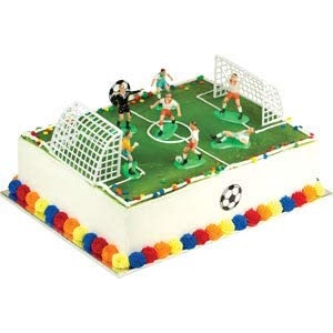 Conjunto De Decoração De Bolo Estádio Futebol Kicking Para D