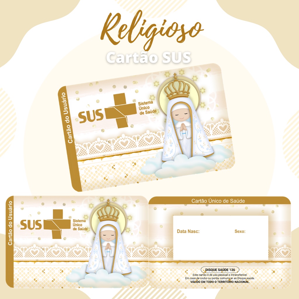 Cartão SUS Personalizado - RELIGIOSO NOSSA SENHORA
