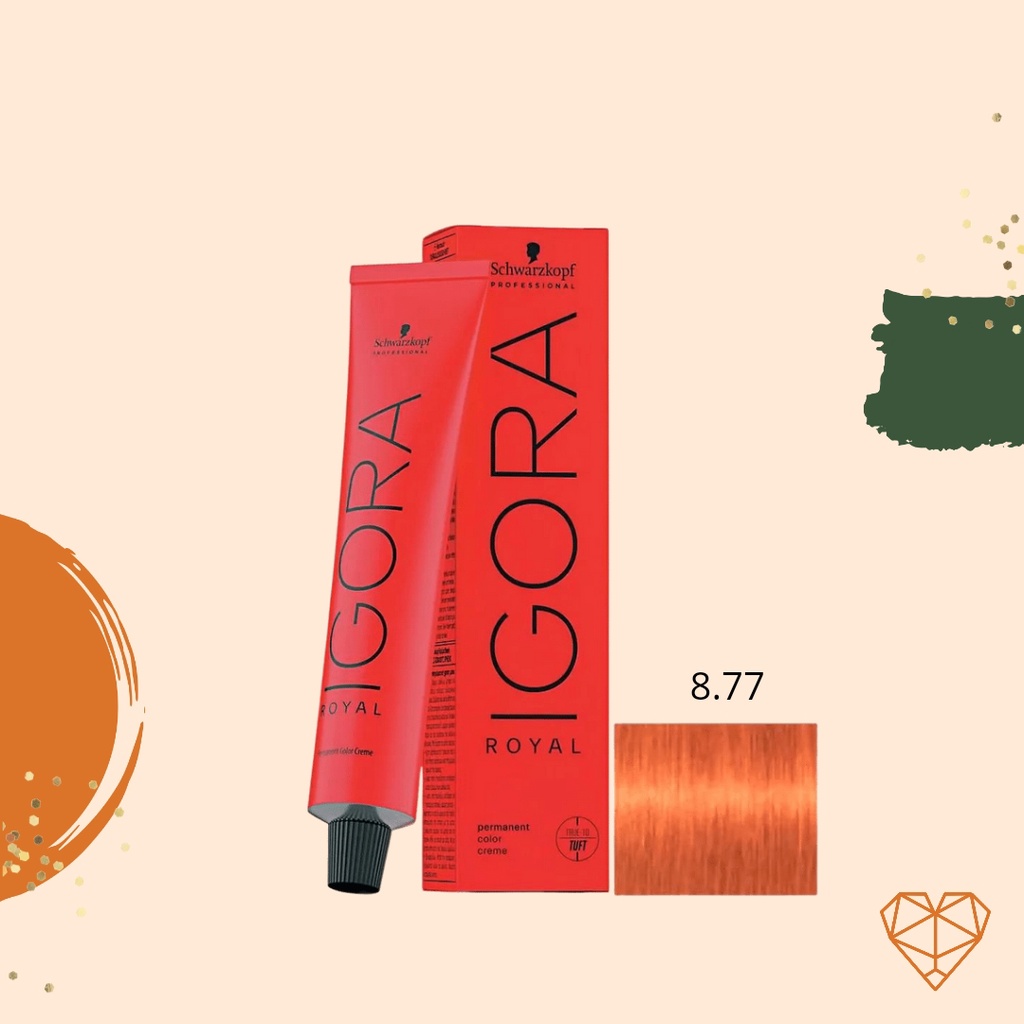 Coloração ruivo IGORA KIT Igora Royal 8.77 Louro Claro Cobre Extra  Schwarzkopf 60g + OX 30 VOL.60ml profissional - Escorrega o Preço