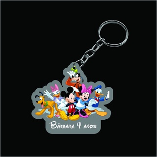 Chaveiro Turma do Mickey personalizado em MDF