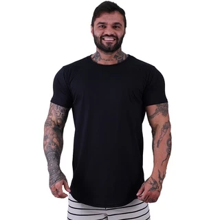 Camiseta Longline MXD Conceito Catálogo de Cores Lisas Casual Sem Estampa