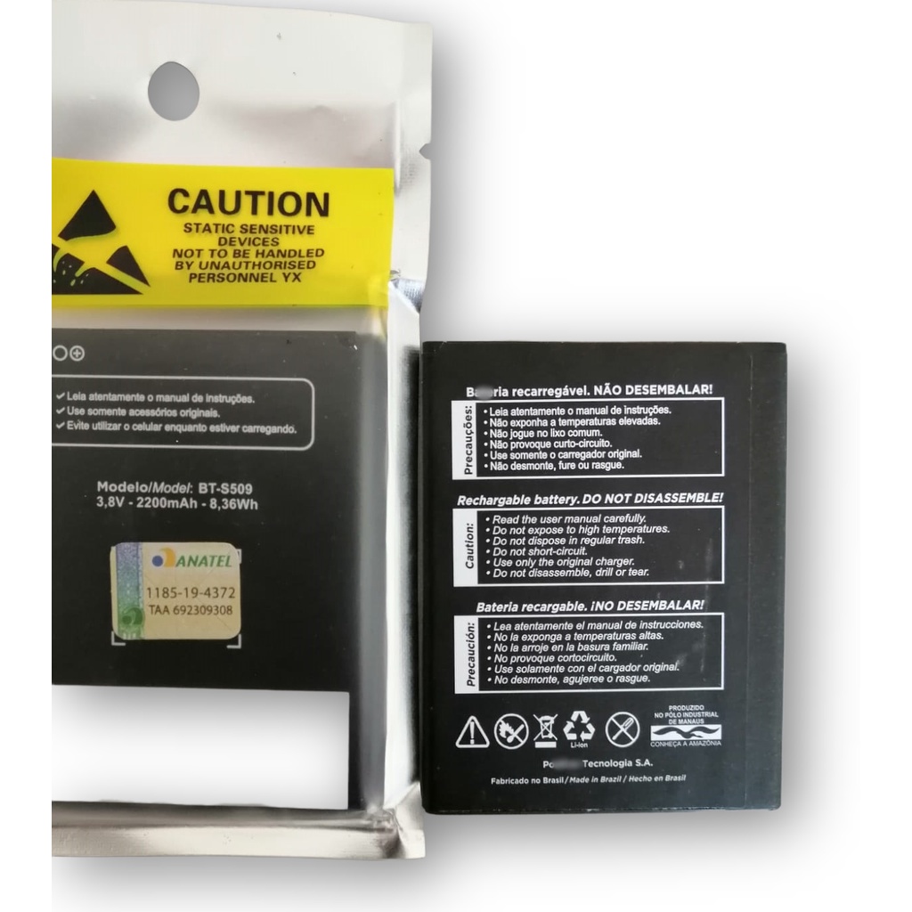 Bateria S509 Para positivo Twist 4 Fit S509 Nova + Garantia