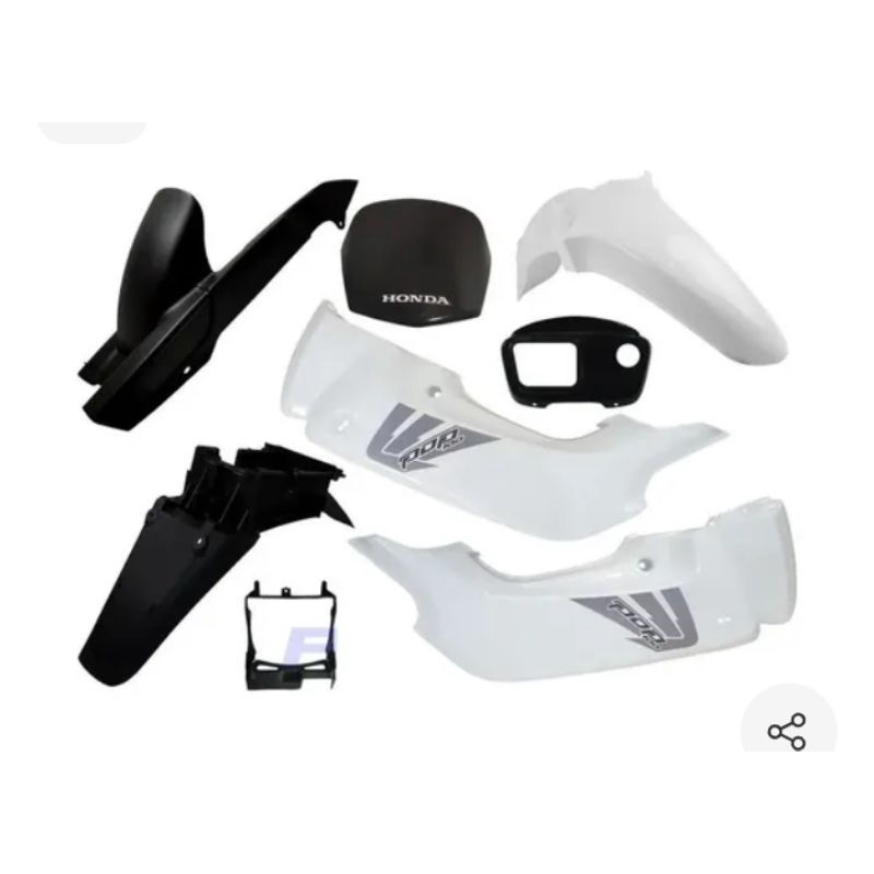 Conjunto Carenagem Adesivado Completo 8 Peças Honda Pop 100