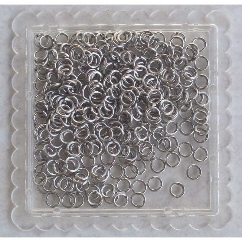 500 unid. Aprox.Argola para Bijuteria e artesanato em Ferro 4 mm - 20 gramas