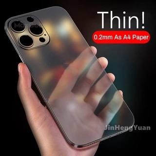 0.2 Milímetros Ultra Fina Fosco Caso De Telefone Compatível Para IPhone 12 13 11 Pro Xs Max X XR SE 2020 7 8 Plus Transparente Fino Soft Case