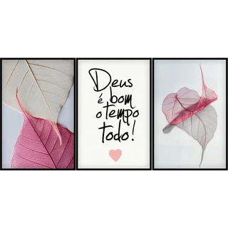 Quadro Decorativo Deus é Bom o Tempo Todo 120x60