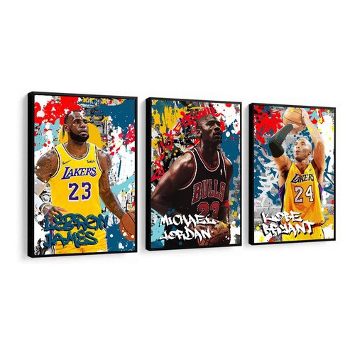 Quadro Decorativo Emoldurado Lebron James Jogador Famoso Basquete