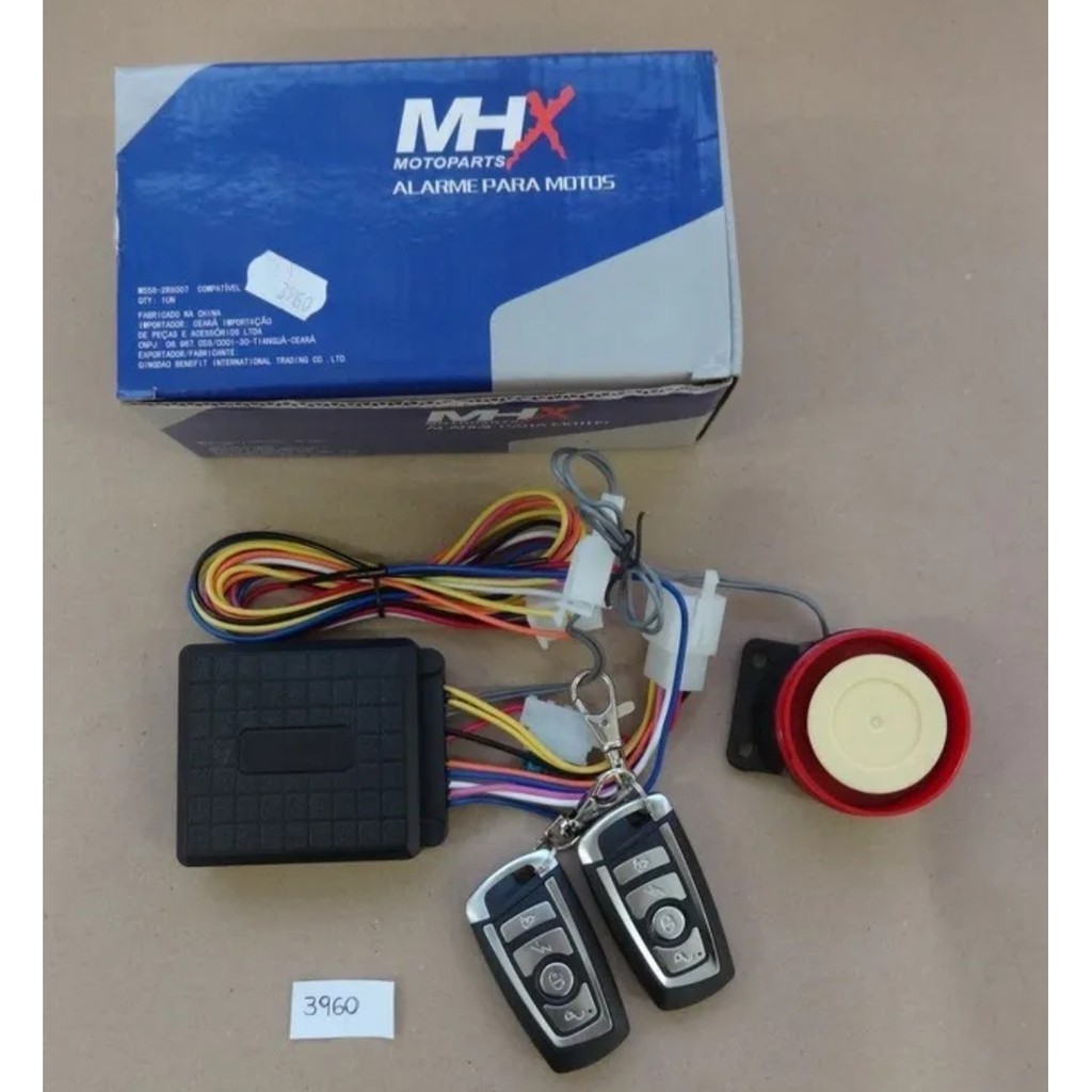 Alarme Moto Partida remota Controle Universal mhx
