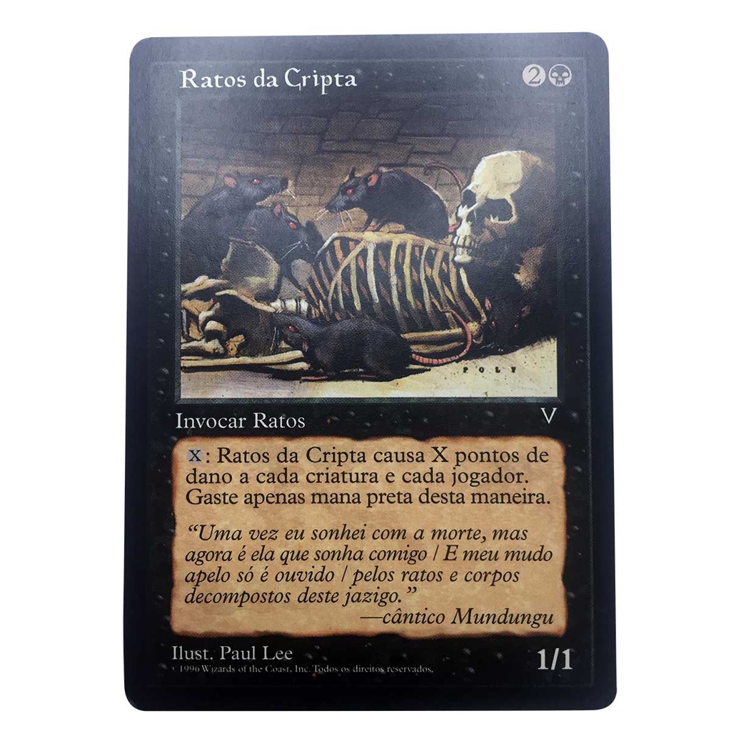Magic The Gathering MTG Ratos da Cripta / Crypt Rats Visões | Shopee Brasil