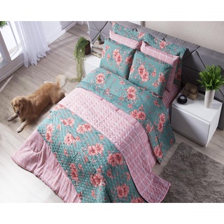 Colcha Cobre Leito Cama Casal Queen Dupla Face Compose 3 pcs