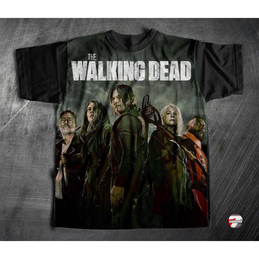 Camiseta The Walking Dead série zumbi preta unissex 1 | Shopee Brasil