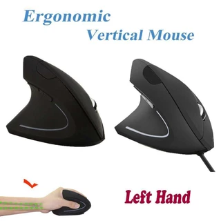mouse Vertical Sem Fio Para Canhotos, Ergonômico Jogadores Com Esquerdo USB Saudável De 1600DPI Laptop, Jogos, PC, N