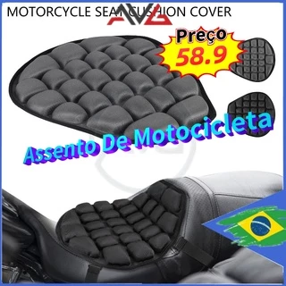 Assento Flexível Para Motocicleta/Almofada De Gel Confortável Universal Alívio De Pressão De Ar E Passeio