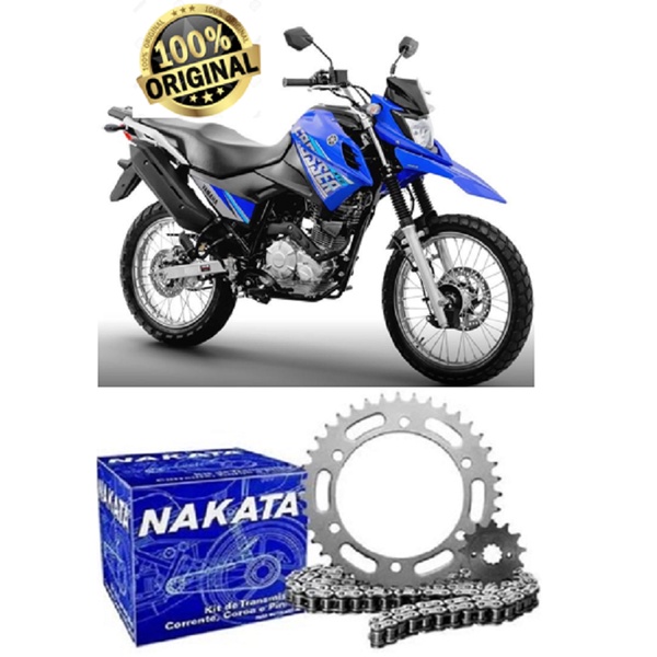 Kit Relação Transmissão Moto Yamaha Xtz 150 Crosser 14 a 18 Vaz