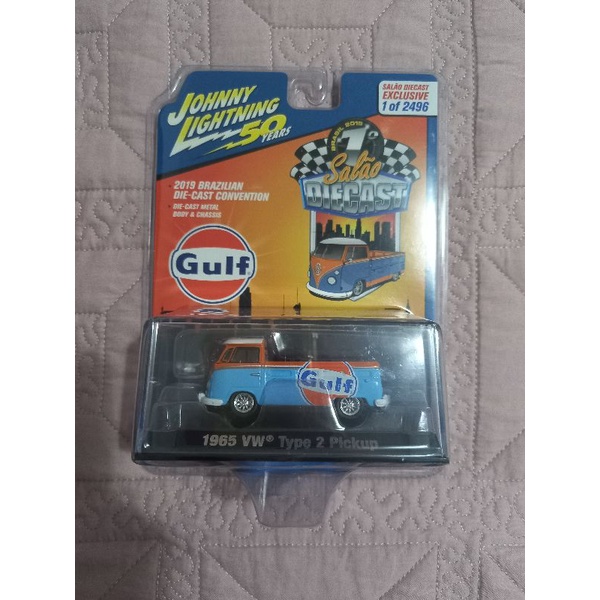 Johnny Lightning Type 2 pickup gulf salão diecast T2 kombi. kool kombi.