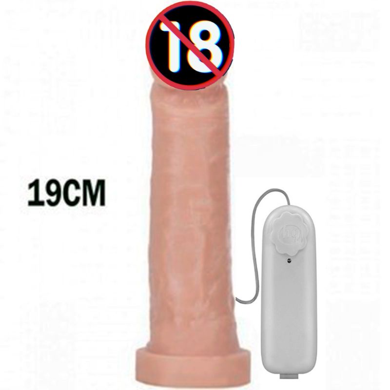 Penis De Borracha Com Vibrador sex shop Bege 19x4 cm QB303 Marca  