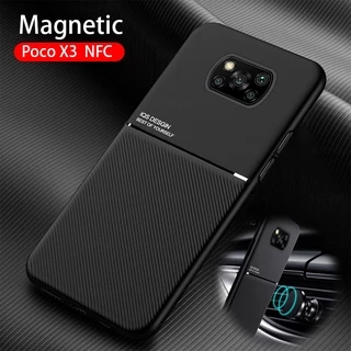 Couro De Luxo TPU Capa Magnética À Prova De Choque Xiaomi Poco X3 NFC X3 Pro Traseira