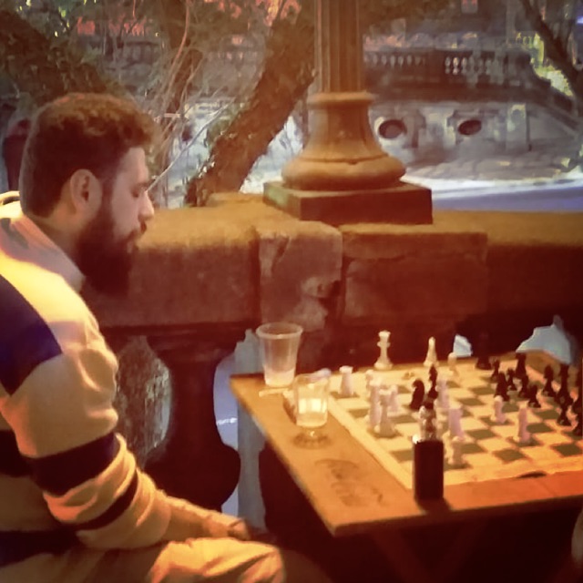 Tabuleiro de Xadrez em Couro Verde Arrojado