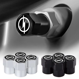 4 Pçs/Conjunto Tampa De Ar De Liga Metálica Para Carros Preto/Prata Hexágono Válvula De Roda De Carro Capa De Strim Opel Astra H G Corsa Insignia Antara Meriva Zafira Auto Styling