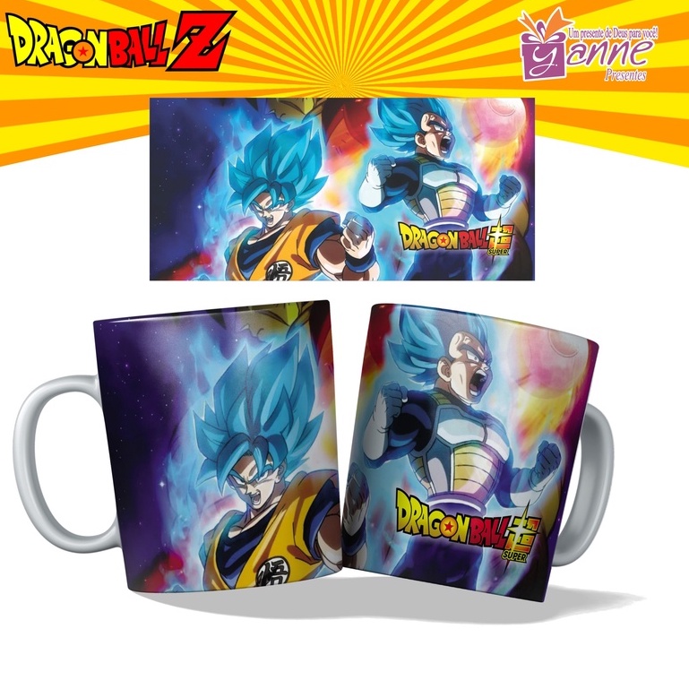 Caneca Dragon Ball Animes Geek Desenho - Branco