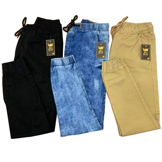 Kit 3 Calças Jeans Camuflada Rasgado Masculina Jogger Com Punho Lycra Promoção