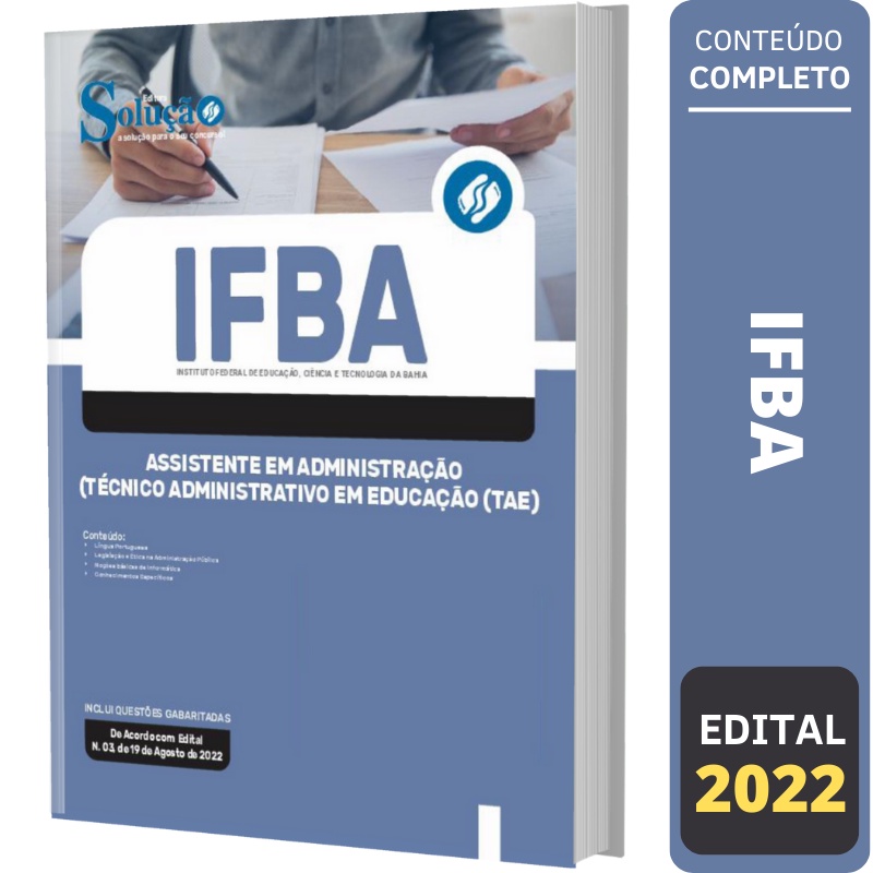 Concurso IFBA 2022: Abertas as inscrição para Técnicos administrativos e  professores