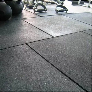 Kit 2 Placas Piso De Borracha Preto 11mm Academia Crossfit Playground Anti Impacto