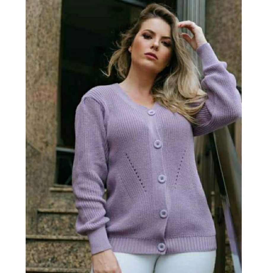 Blusa fina store de frio feminina