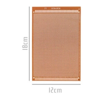 Placa De Circuito Perfurada Face Simples 12X18