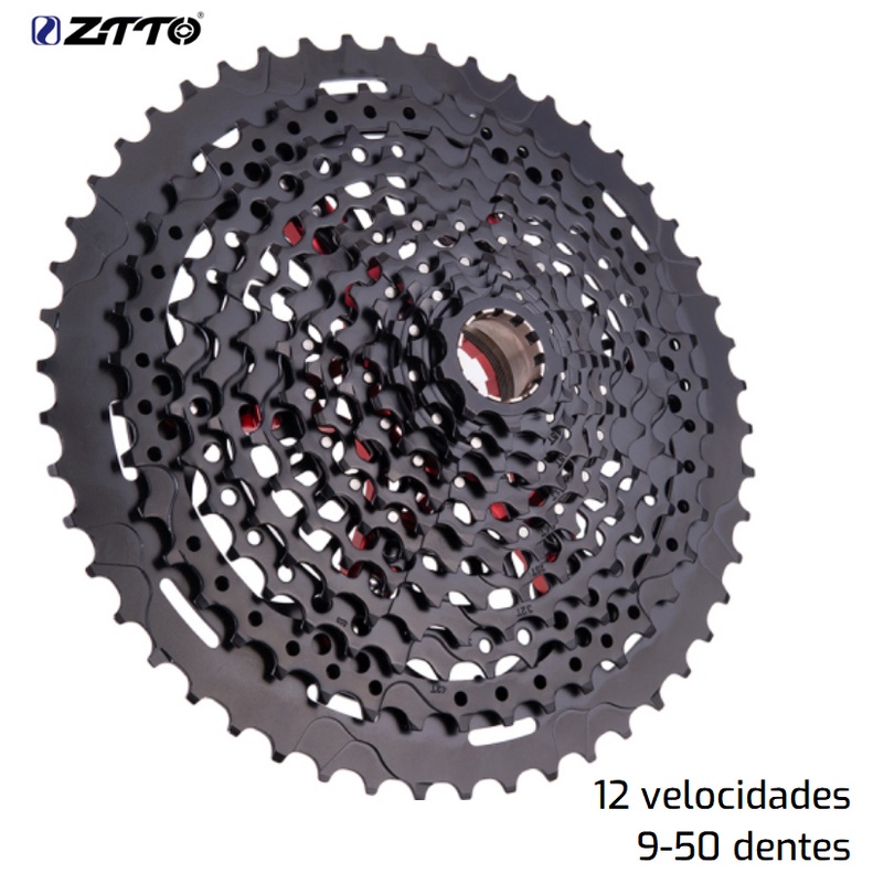 Cassete 12v Ztto 9-50 padrão Sram XD Leve