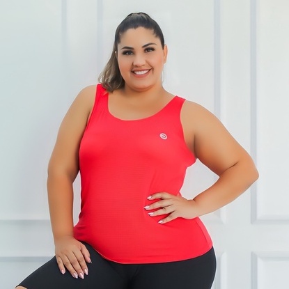 Regata feminina store academia plus size