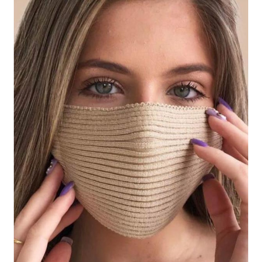 mascara trico caneladas dos famosos varias cores ponto duplo Shopee