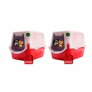 Combo com 02 banheiros para Gatos - Vermelho - Durapet