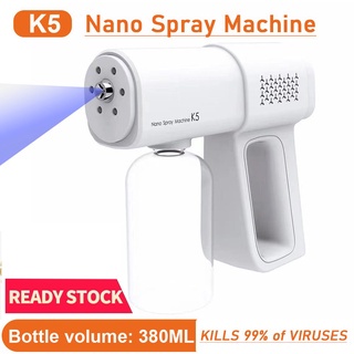 Pistola spray Novo Modelo K5 PRO nano Atomizador Sem Fio Recarregável Máquina De fogging Desinfetante Pulverização