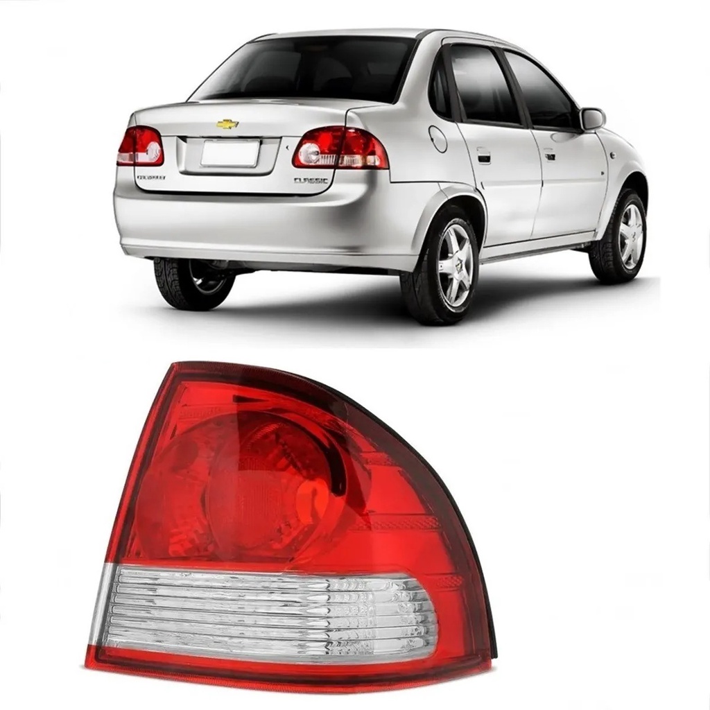 Lanterna Traseira Corsa Classic 2010 2011 2012 2013 2014 Cristal Canto ...