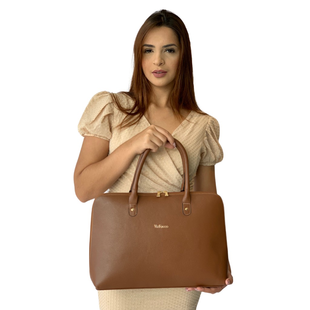 Bolsa Pasta Executiva Feminina Notebook Medica Couro Legitima