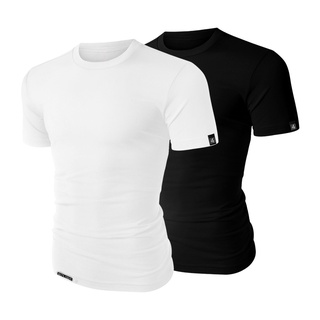 Camiseta Branca Básica Camisa Masculina Slim Lisa 100% Algodão Fio