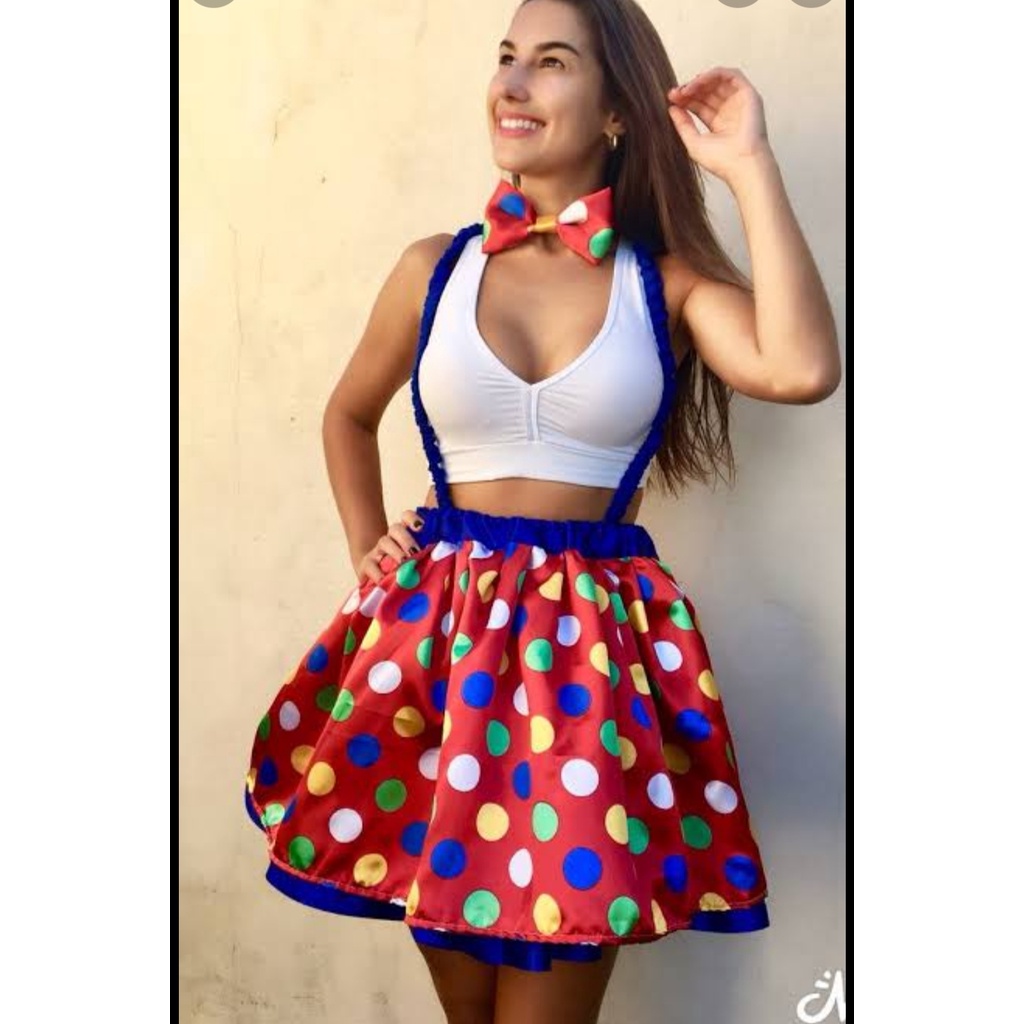 Conjuntinho Festa Junina Fantasia Caipira Saia e Blusa Xadrez, Vestido de  Festa Feminino Usado 71369519