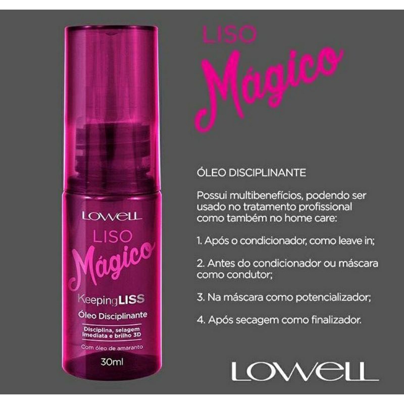 Lowell Liso Mágico Keeping Liss Fluid – Thermoaktiviert, Gegen Frizz, Für Glattes Haar, 200 Ml