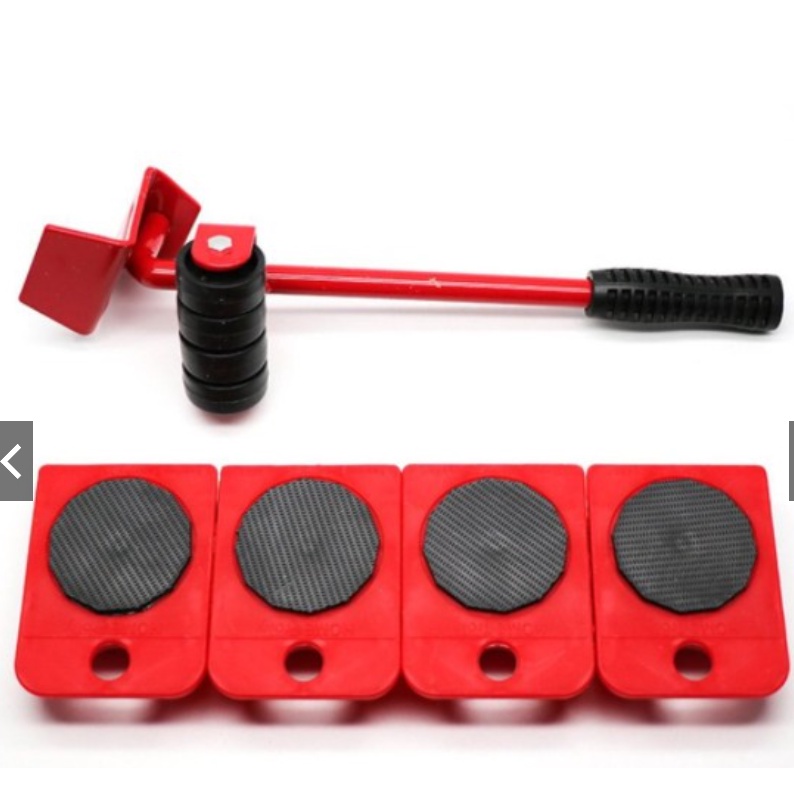 Aparelho Movedor Móveis Fácil Levantador Materiais Pesados Kit 5 Peças Sliders