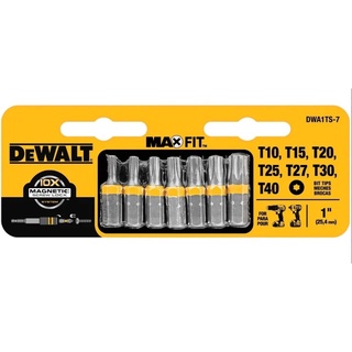 Jogo Bits Parafusadeira Torx T10 A T40 Dewalt 7 Pçs Dwa1ts-7