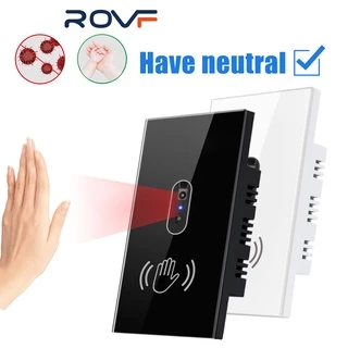 ROVF Interruptor De Claro De Parede Com sensor Infravermelho/Painel De Vidro Para Tela 110V 220V 10A