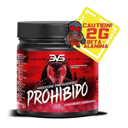 Prohibido Pré Treino 360g 3vs Nutrition - Com Beta Alanina